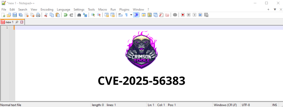 CVE-2025-56383 (Notepad++) — How to exploit DLL Proxying with CrimsonTools